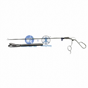 3.5*330mm interlaminar spine endoscope nucleus pulposus forceps with protection